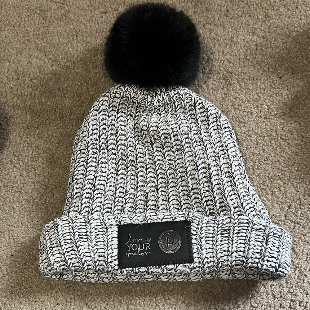 Pure Barre Love Your Melon beanie hat